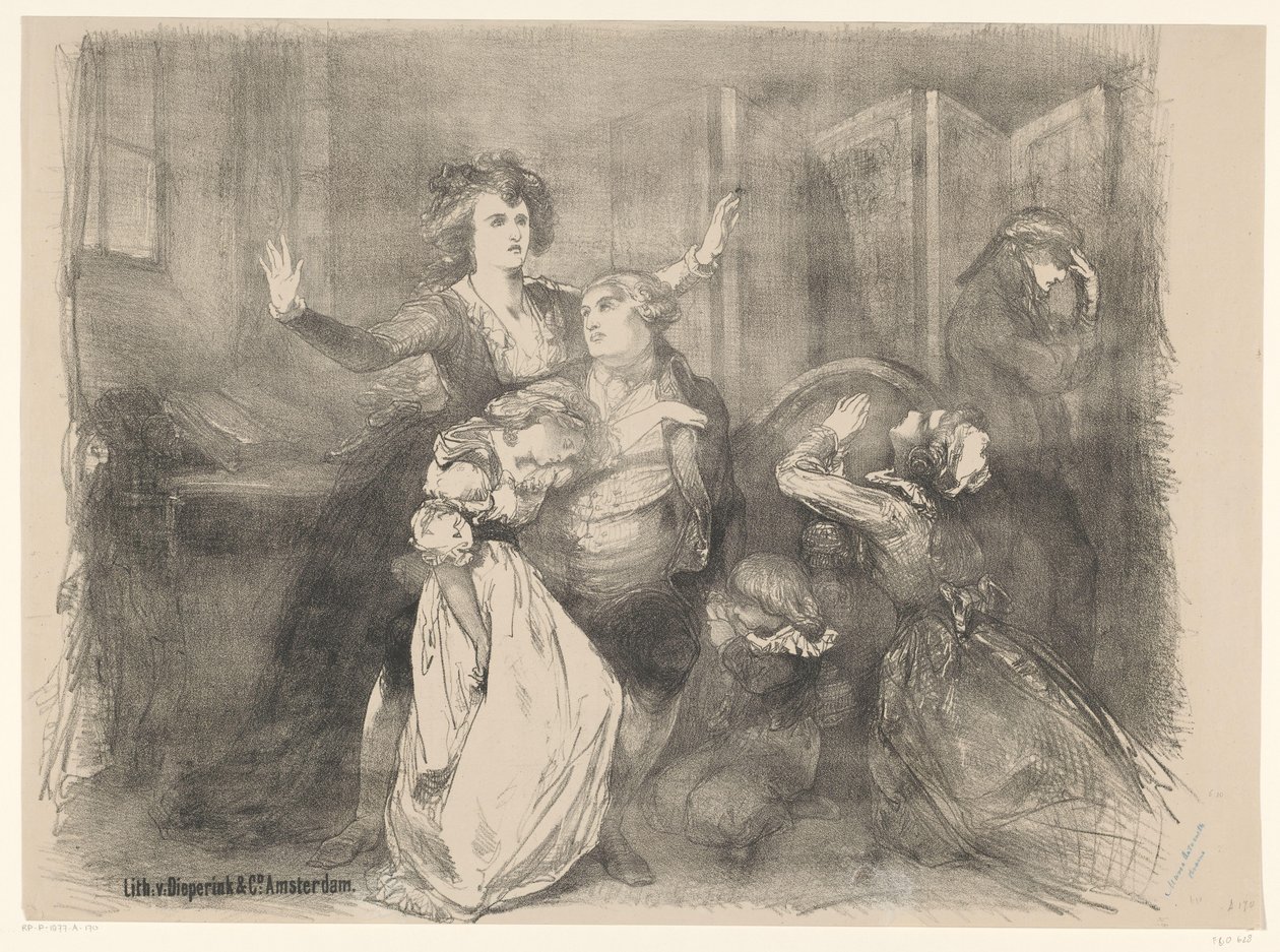 Scène de la pièce Marie Antoinette (Affiches de ballets et pièces de théâtre à la Stadsschouwburg d