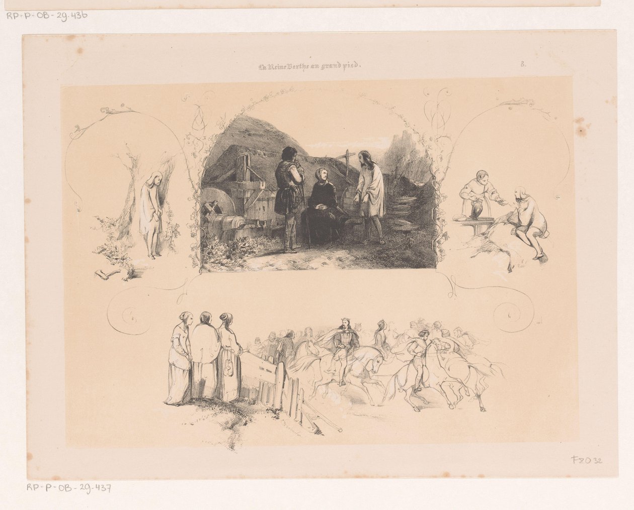Femme en conversation avec deux hommes - Charles Rochussen