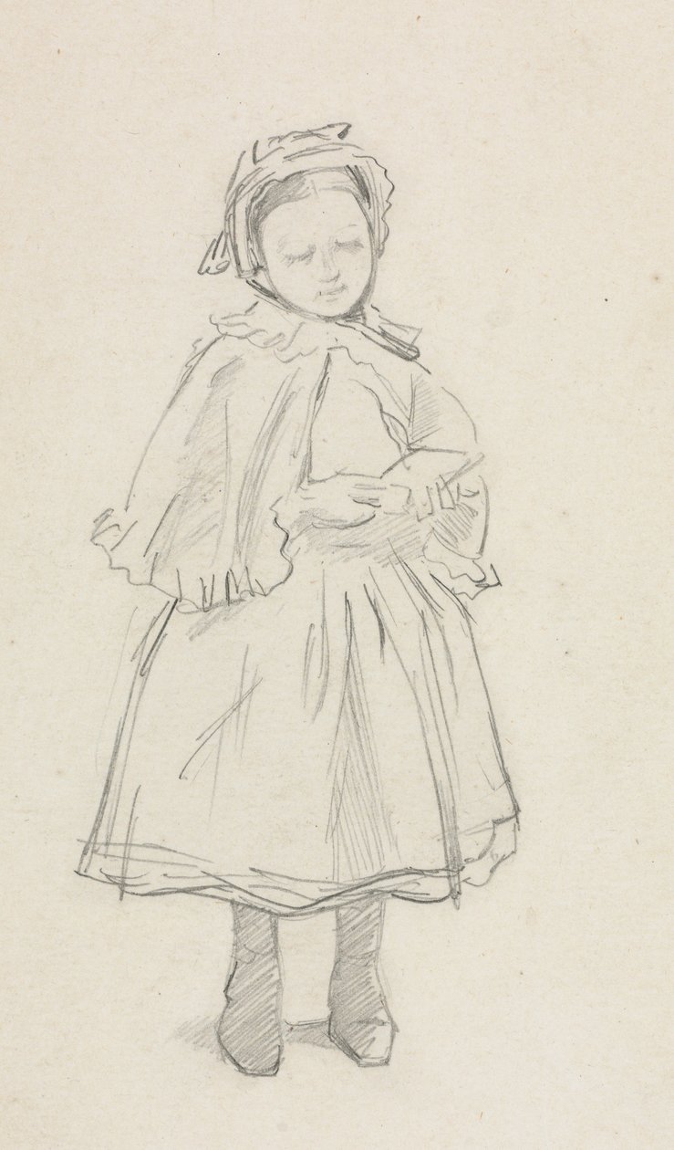 Étude pour une petite fille - Charles Samuel Keene