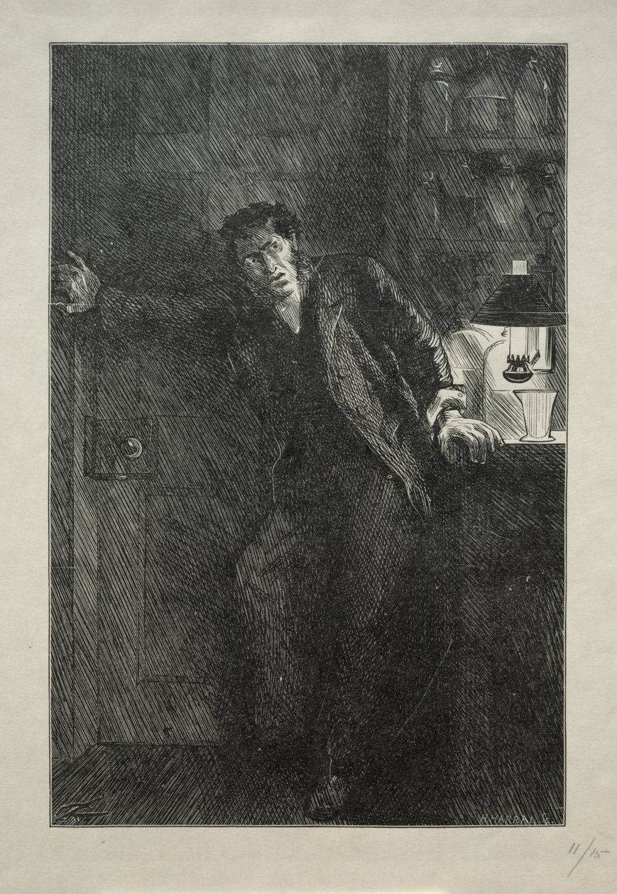 Le manteau doublé de fourrure - Charles Samuel Keene