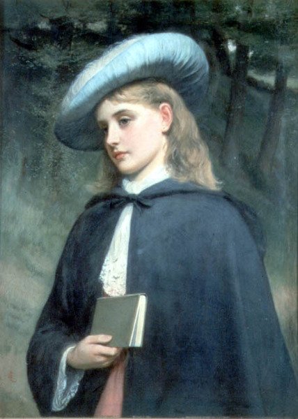 Fille tenant un livre - Charles Sillem Lidderdale