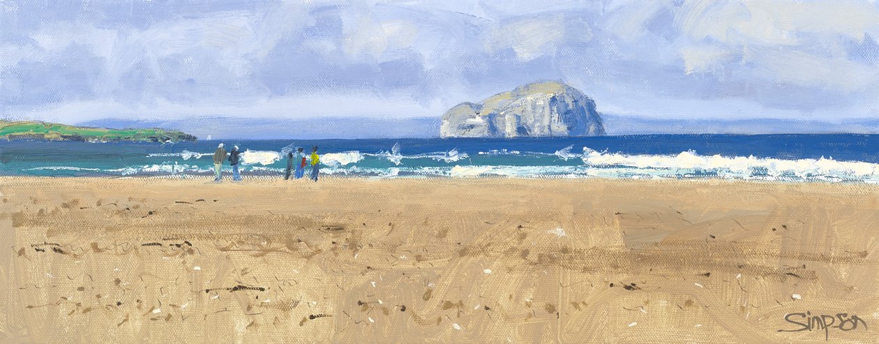 Bass Rock, Belhaven, 2015 (huile sur toile) - Charles Simpson