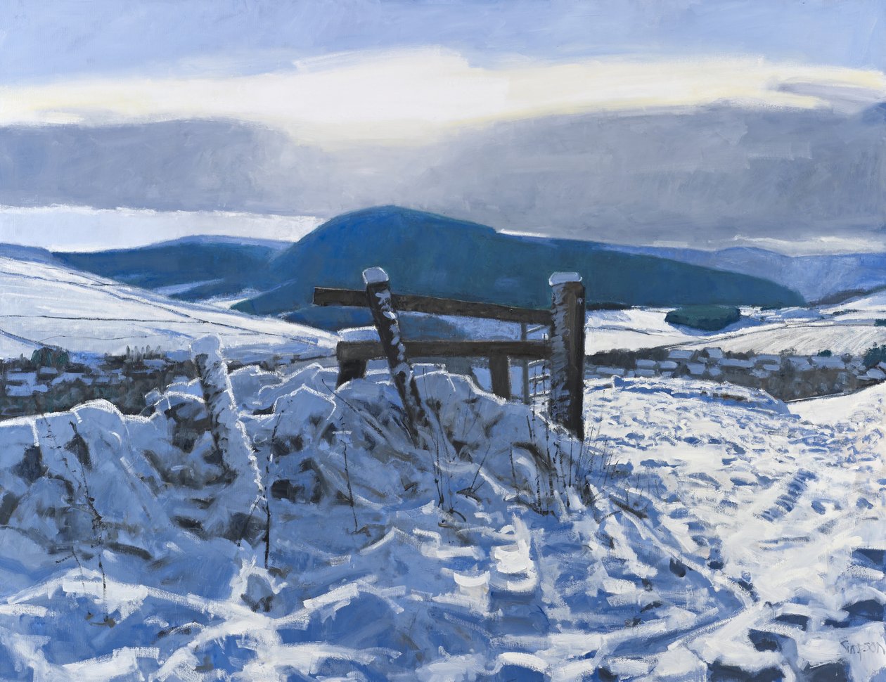 Frontières neige, 2012 (huile sur toile) - Charles Simpson