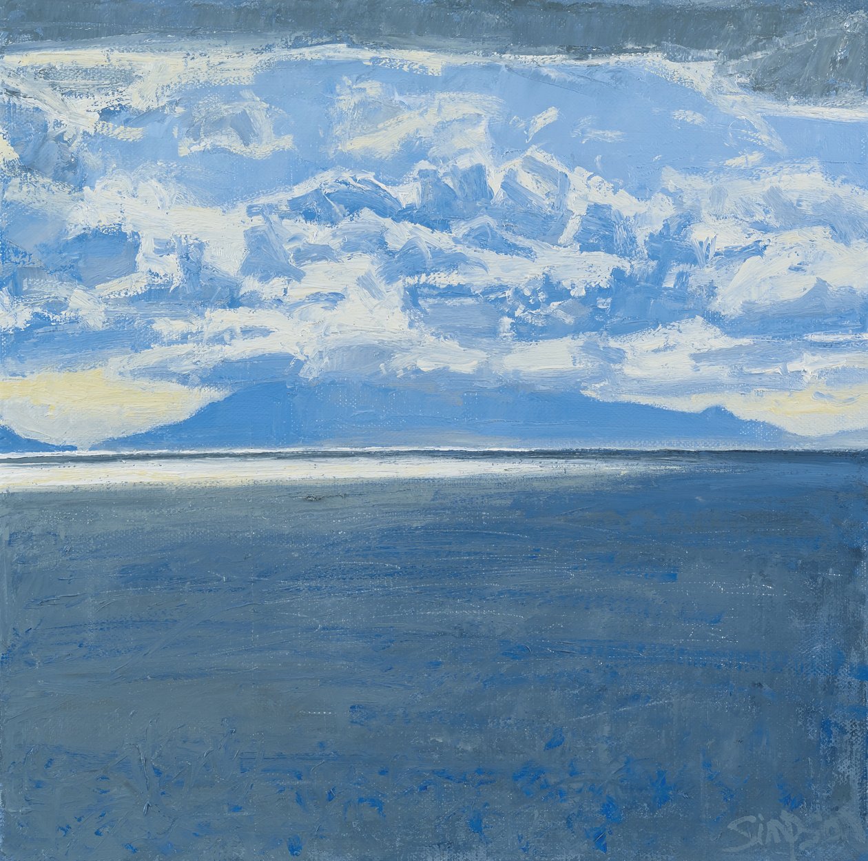 Mer sombre, rhum, 2015 (huile sur toile) - Charles Simpson