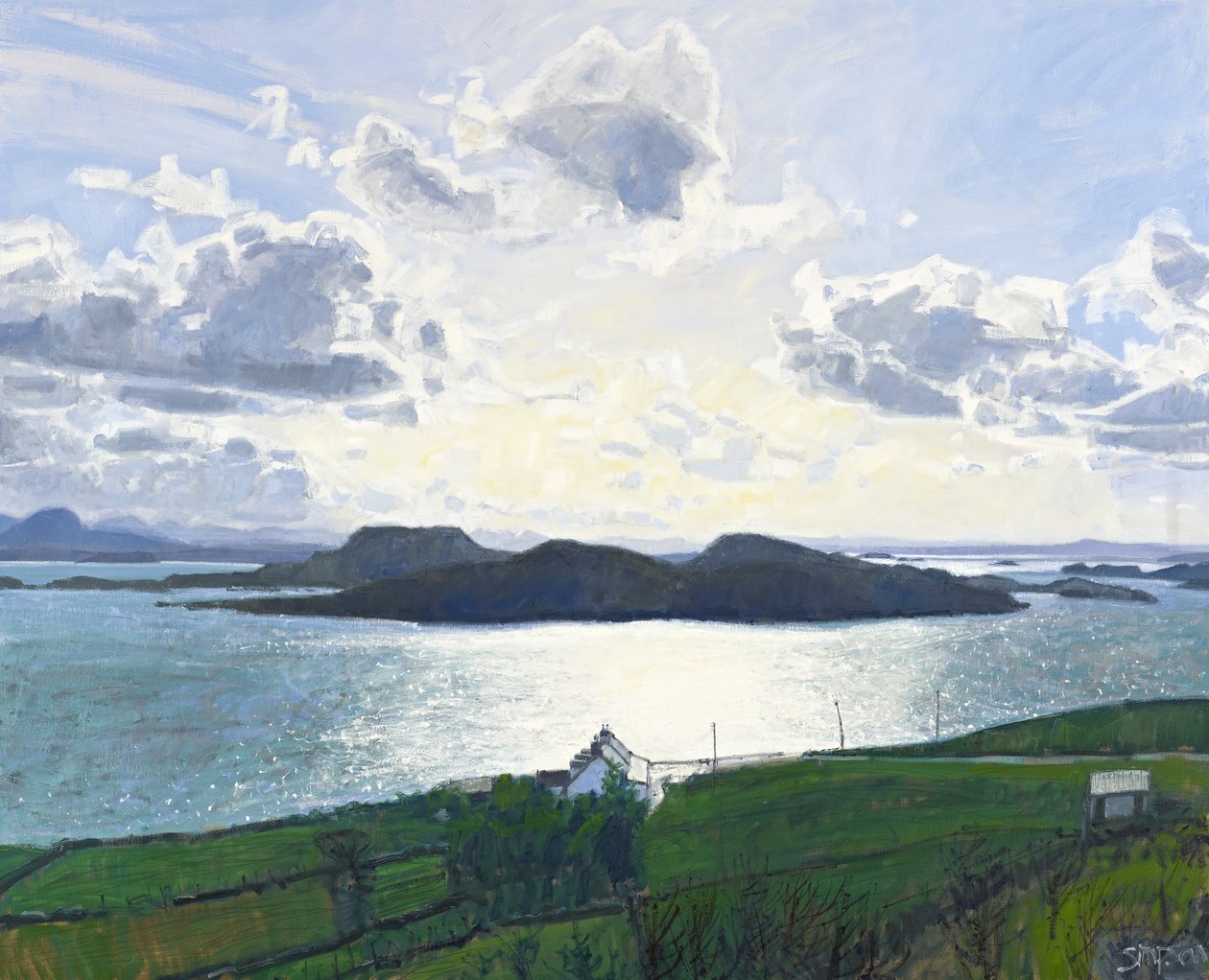 Lumière éblouissante, Tanera Mor, 2011 (huile sur toile) - Charles Simpson