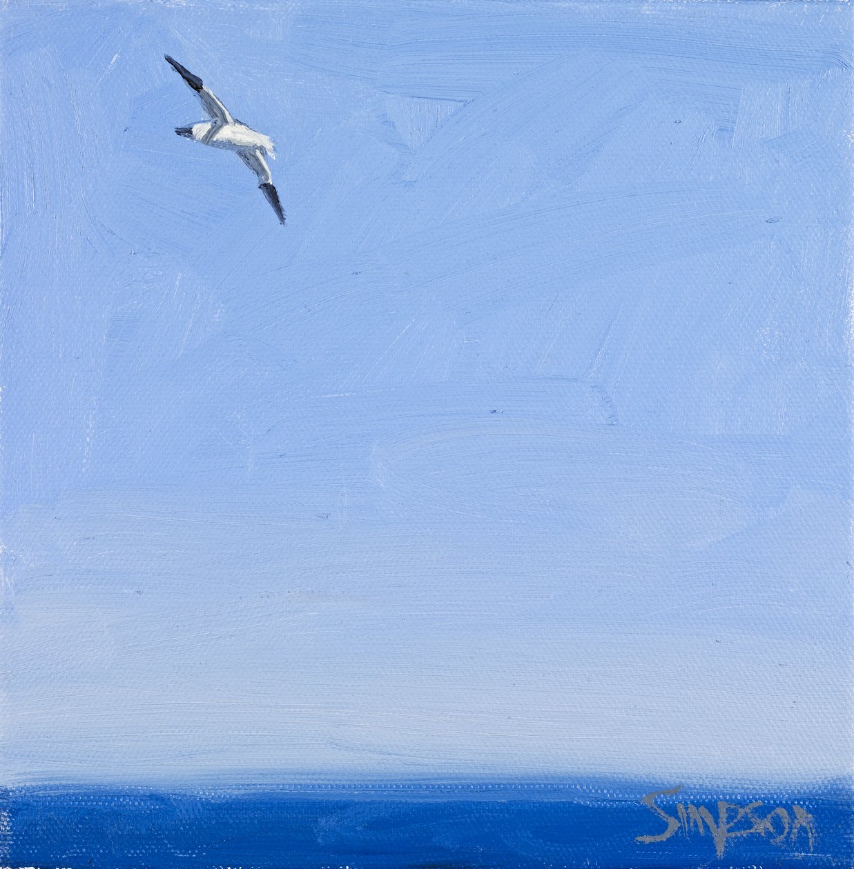 Fou de Bassan, 2010 (huile sur toile) - Charles Simpson