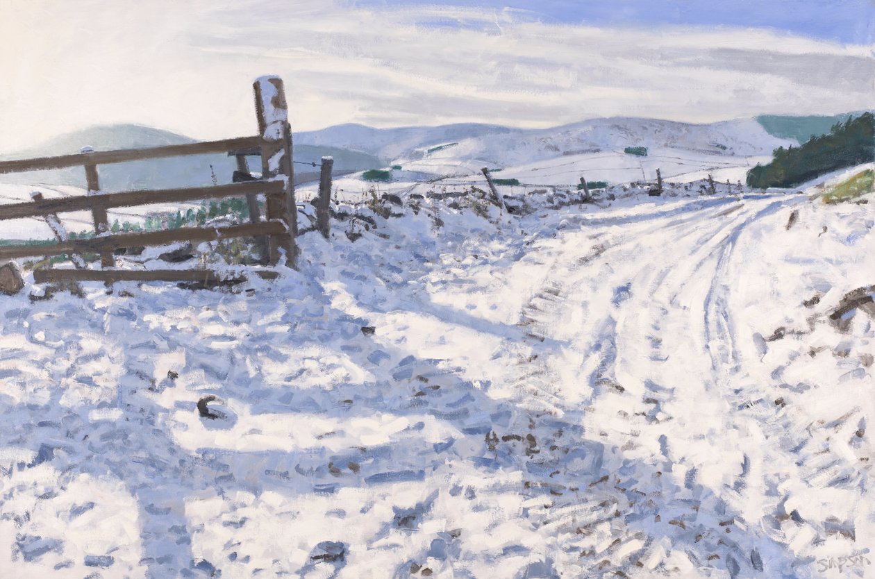Piste de janvier, 2017 (huile sur toile) - Charles Simpson