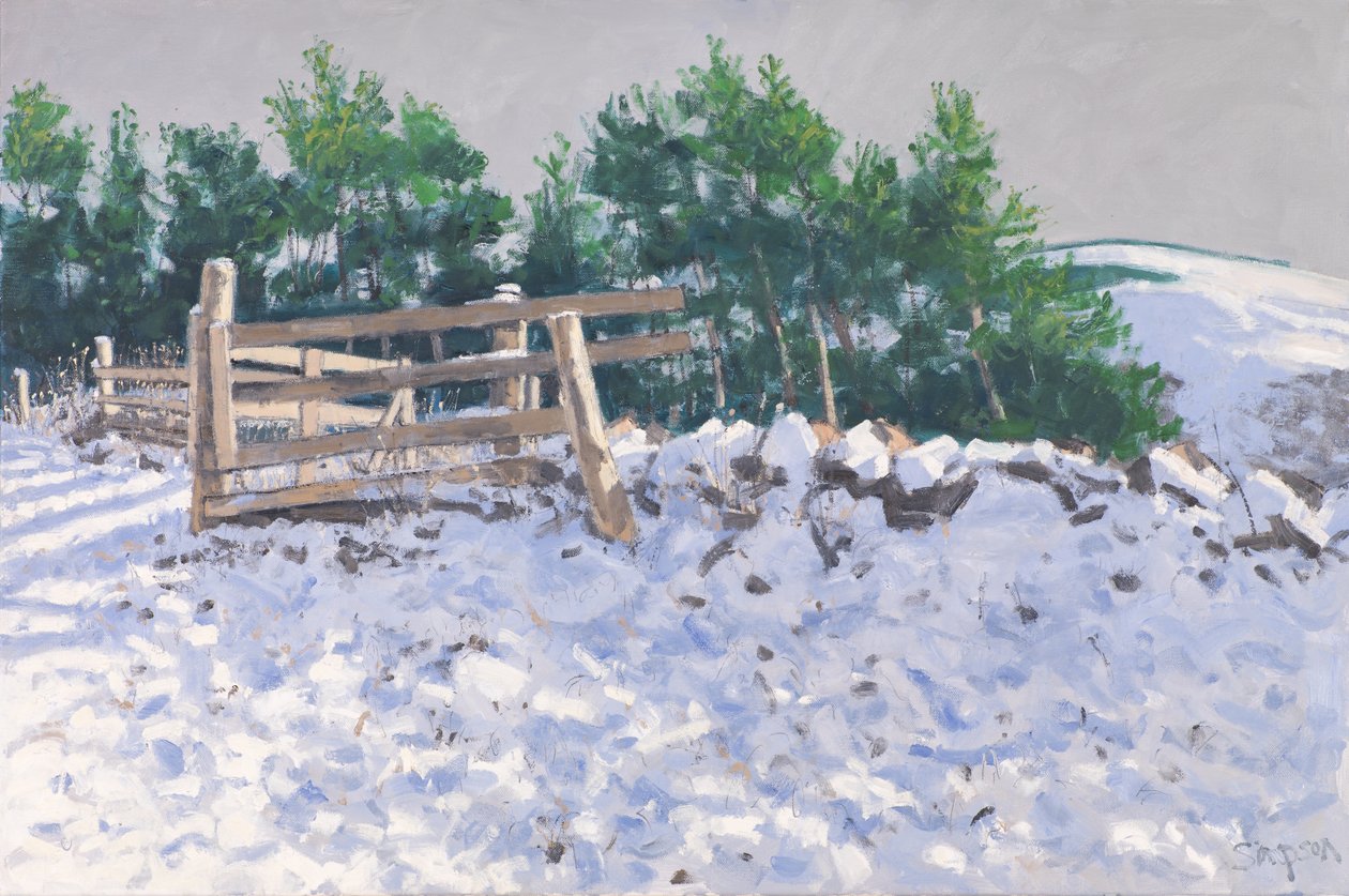 Petit bois, Torwoodlee, 2017 (huile sur toile) - Charles Simpson
