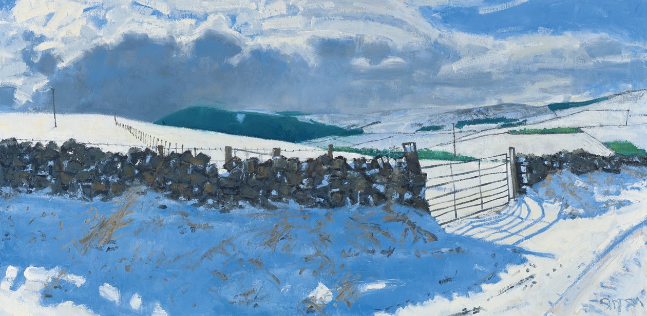 Paysage de neige, début mars, 2014 (huile sur toile) - Charles Simpson
