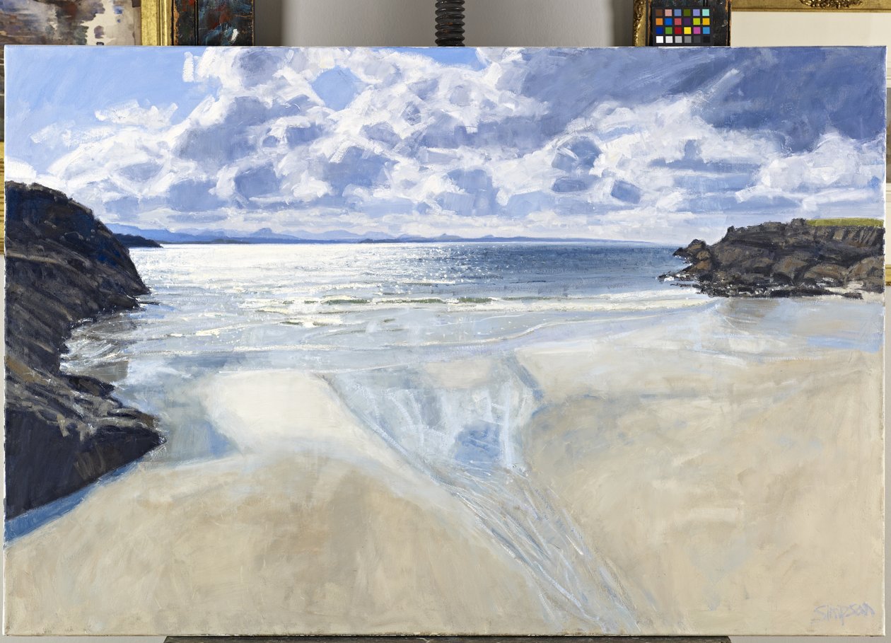 Sud, Achiltibuie Distant, 2011 (huile sur toile) - Charles Simpson