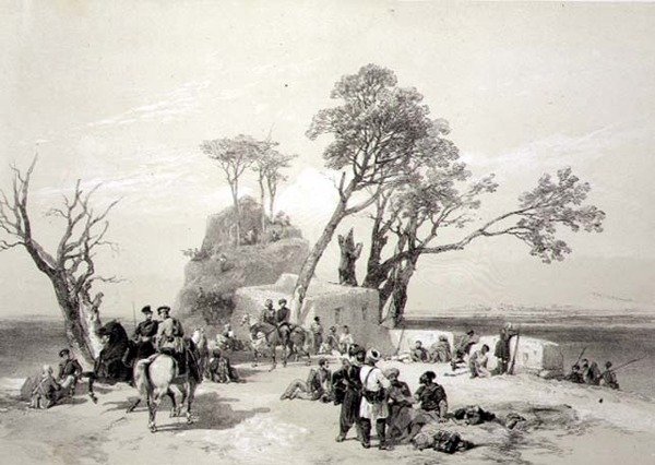 Panjab : Avant-poste de Rhodawala occupé par les piquets britanniques le 10 février 1845, planche 8 de 
