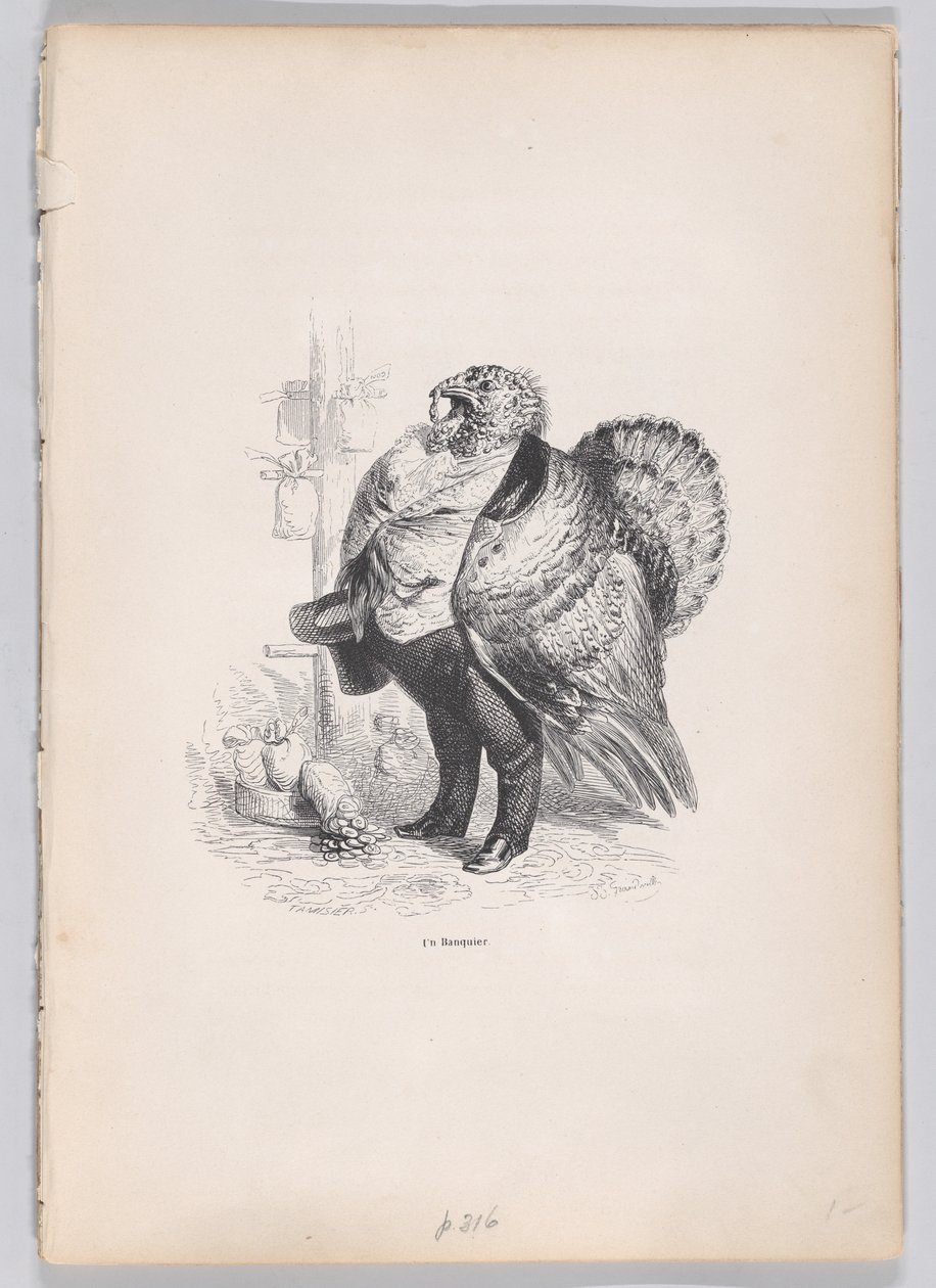 Un Banquier de Scènes de la Vie Privée et Publique des Animaux, vers 1837-47 - Charles Tamisier