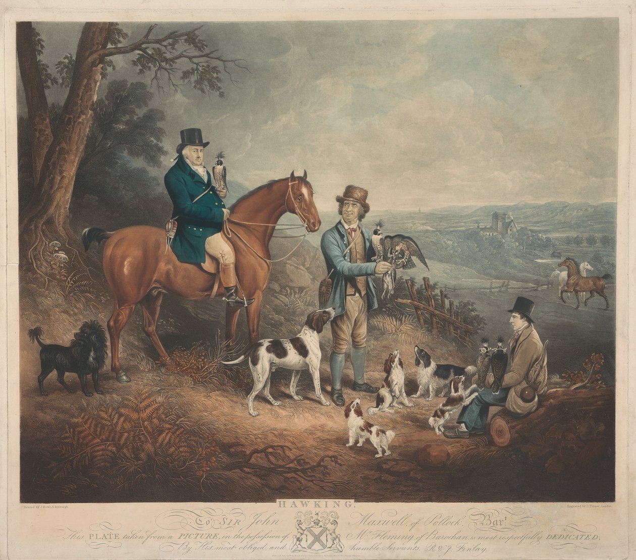 Malcolm Fleming de Barochan 1745-1811. Fauconnerie... - Charles Turner