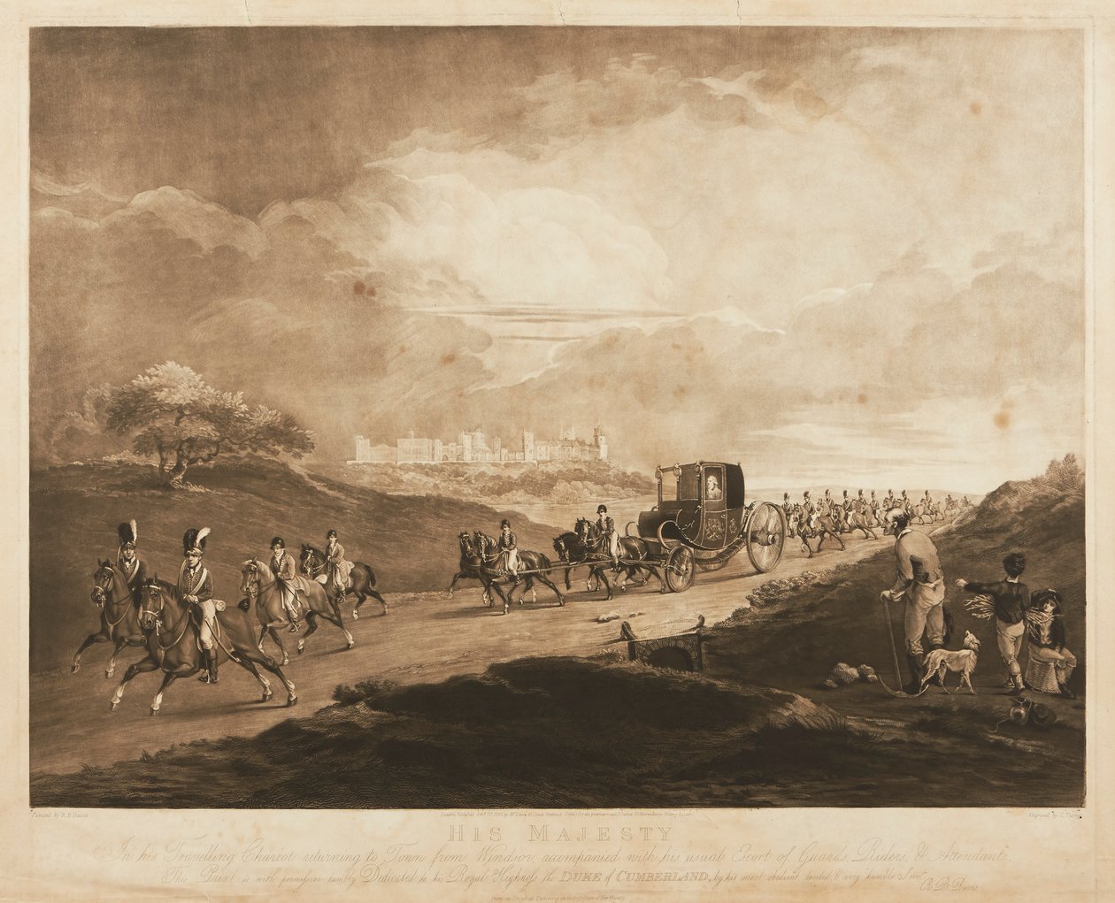 Le roi George III dans son carrosse - Charles Turner