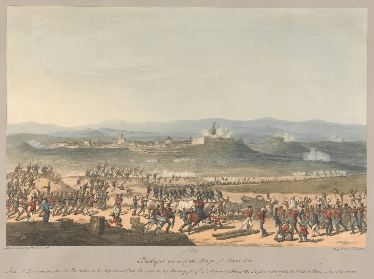 N° 12 : Badajoz pendant le siège de juin 1811 - Charles Turner