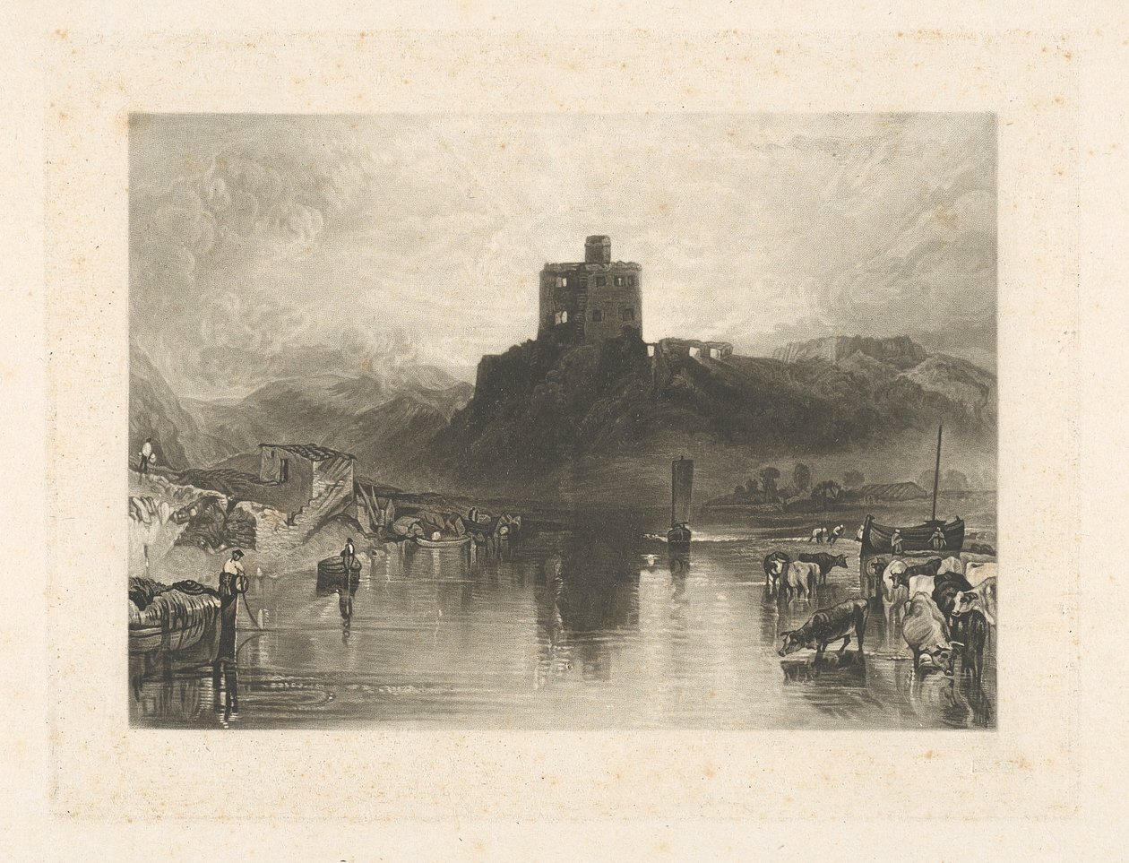 Château de Norham, sur la rivière Tweed - Charles Turner