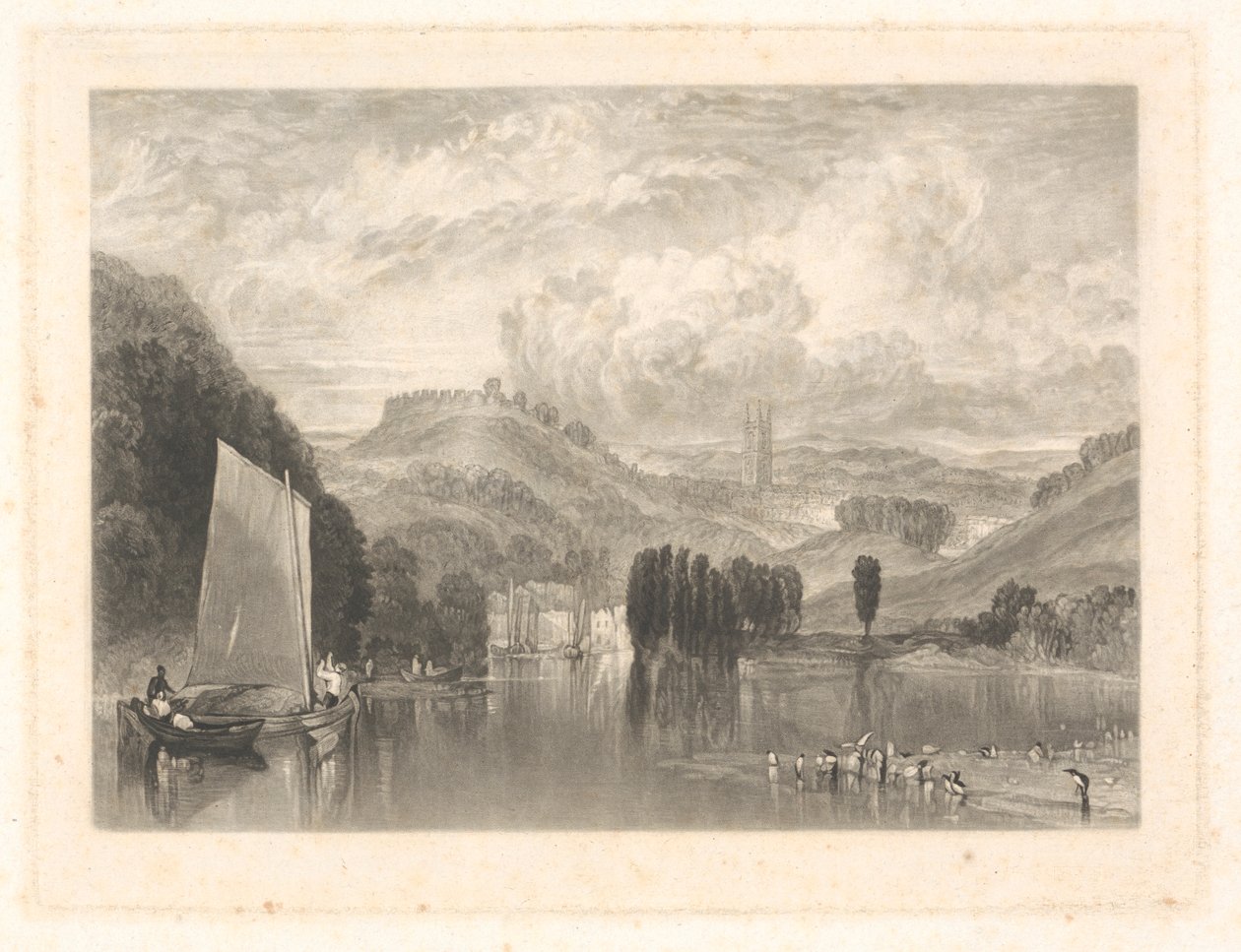 Totnes, sur le Dart - Charles Turner