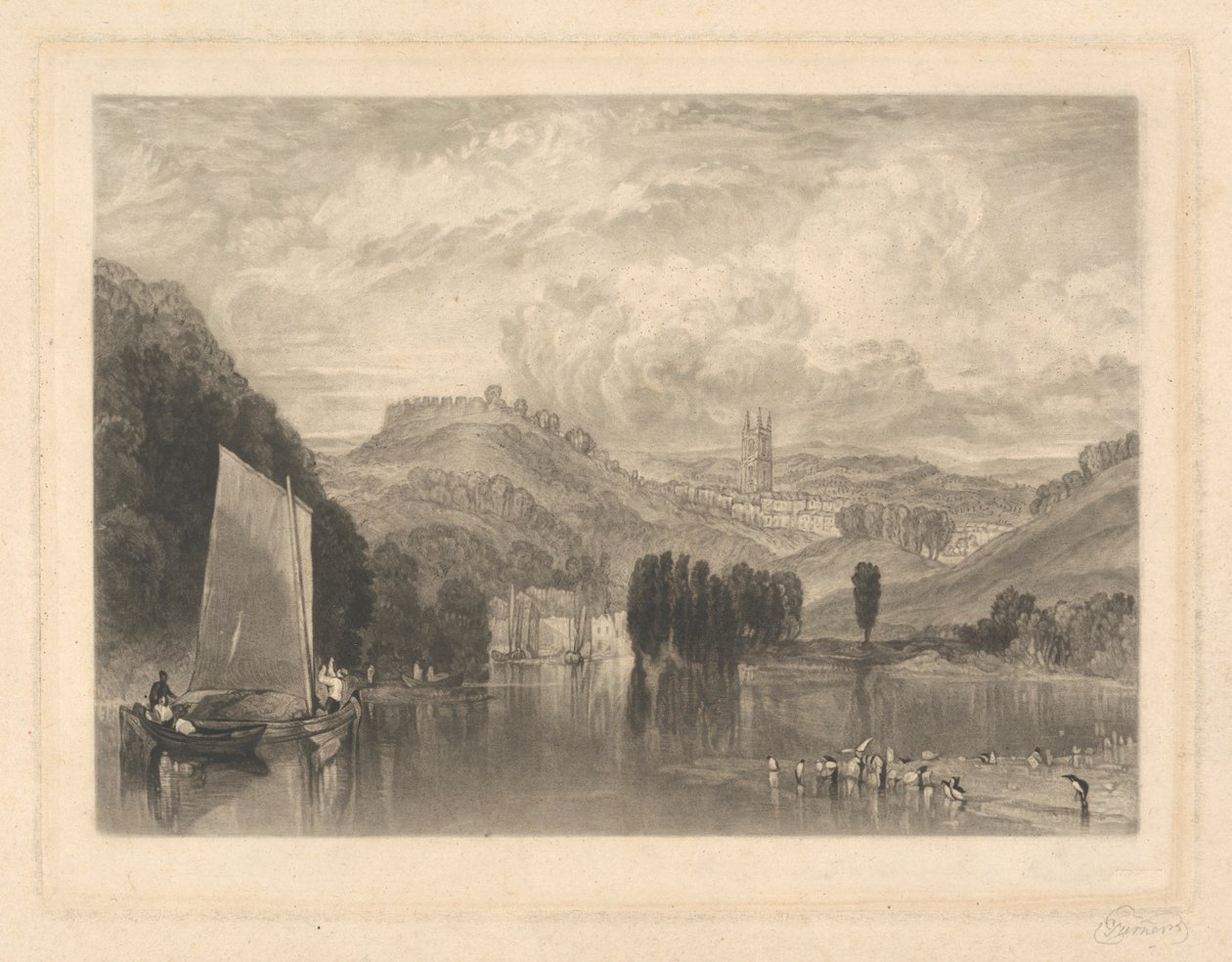 Totnes, sur la Dart - Charles Turner