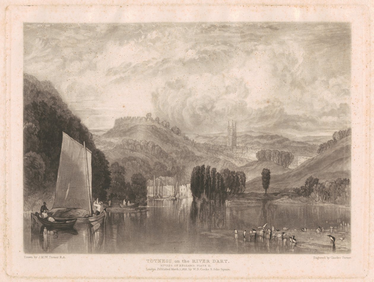 Totnes, sur la rivière Dart - Charles Turner