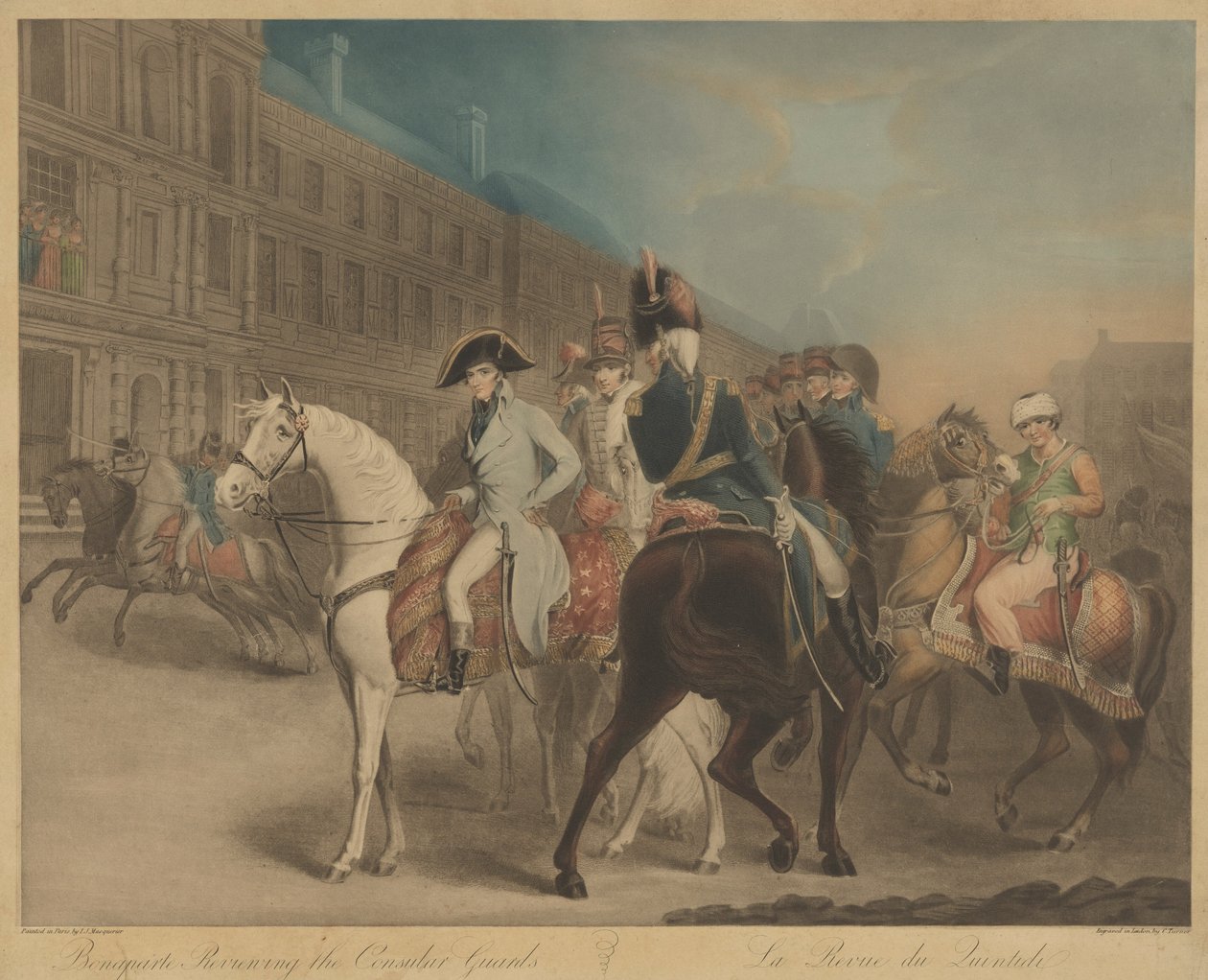 Bonaparte passant en revue la Garde Consulaire (La Revue du Quintidi) - Charles Turner after John James Masquerier