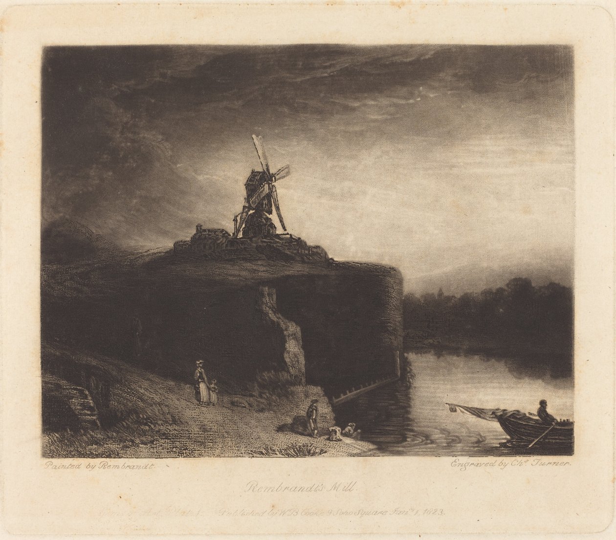 Le moulin - Charles Turner after Rembrandt van Rijn