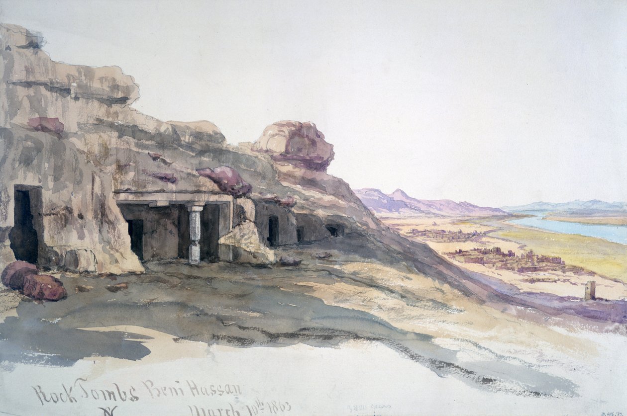 Tombes rocheuses de Beni Hussan - Charles Vacher
