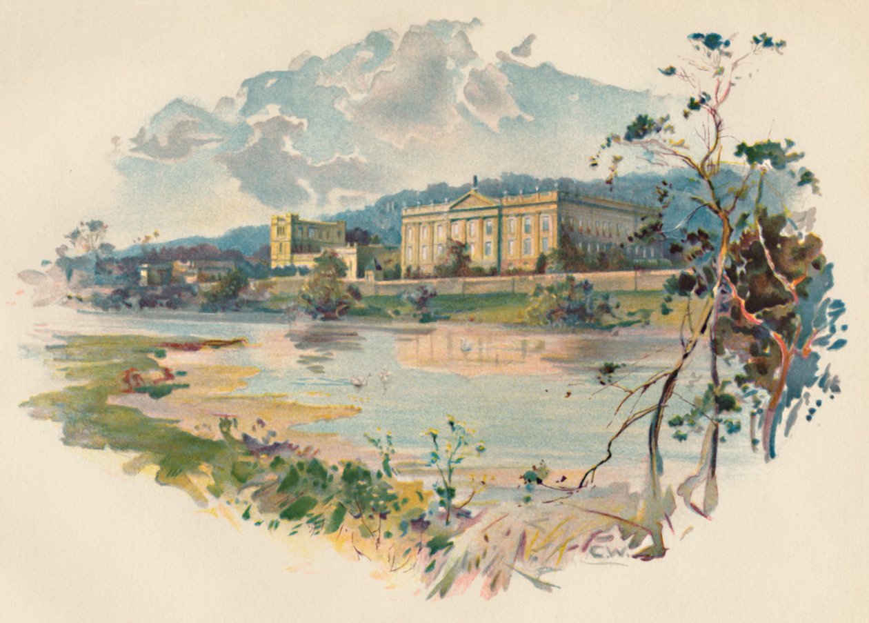 Chatsworth depuis le Derwent - Charles Wilkinson