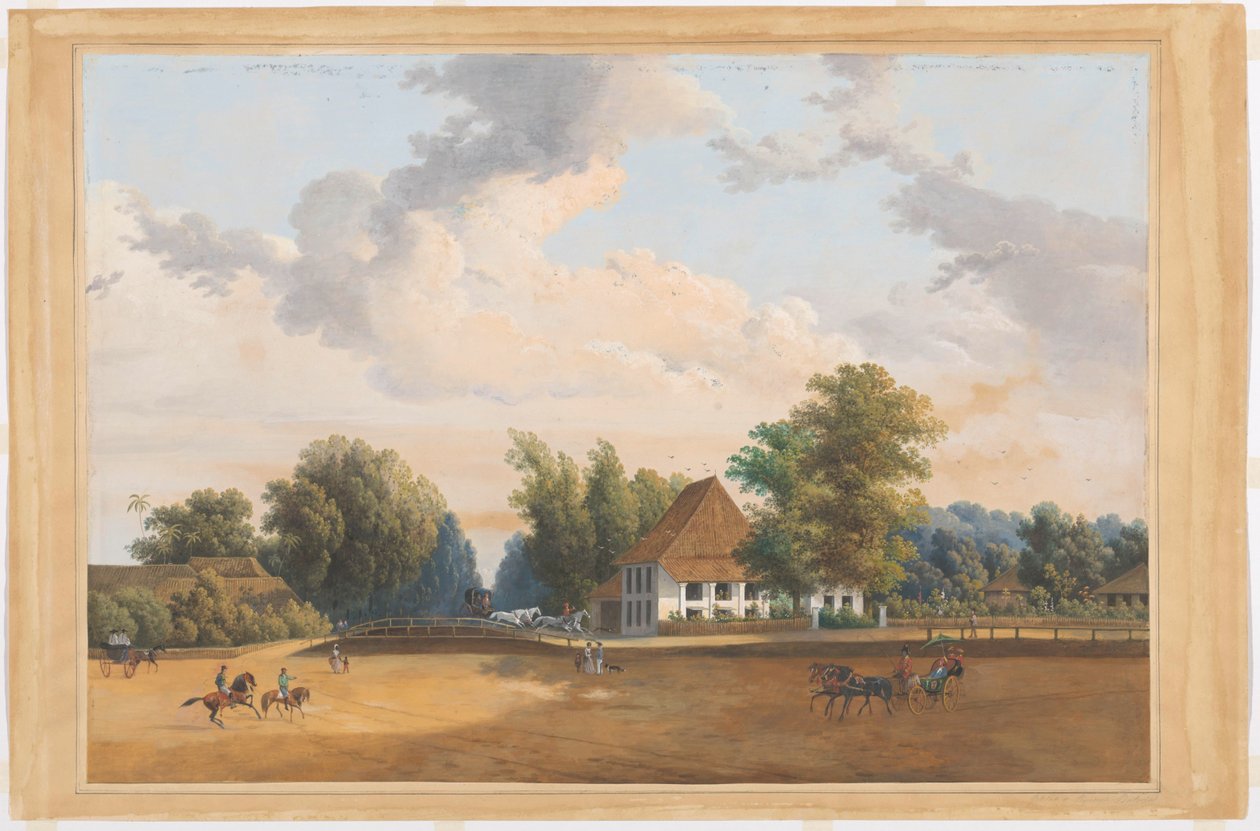 Vue de Rijswijk Batavia - Charles William Meredith van de Velde