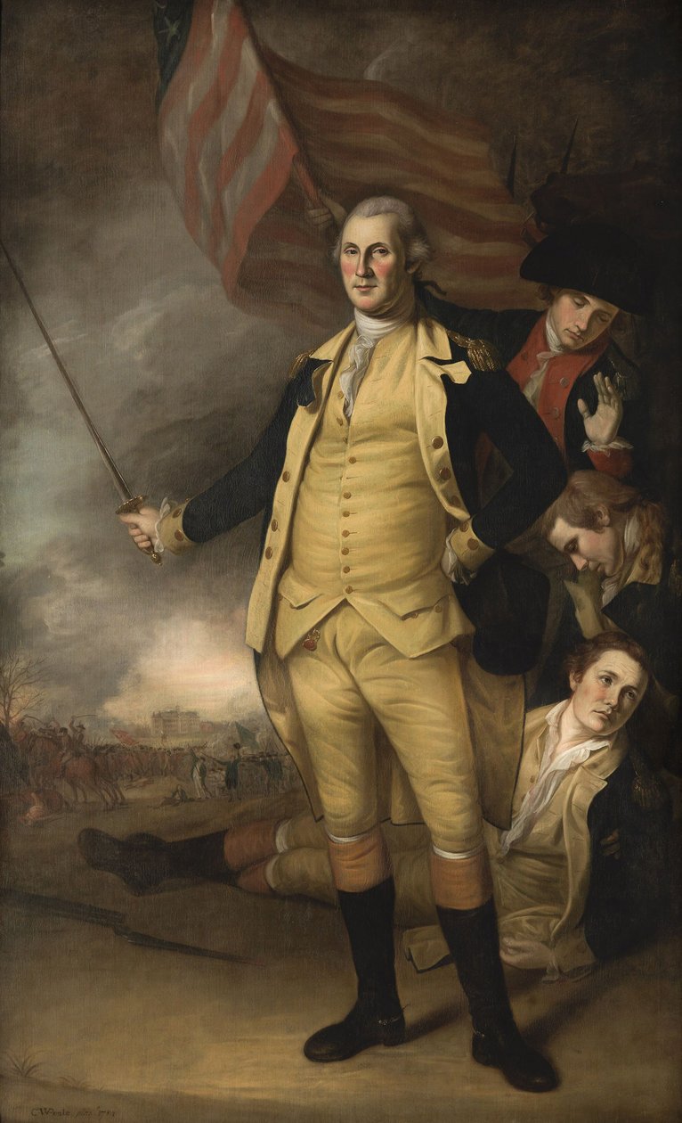 George Washington à la bataille de Princeton - Charles Willson Peale