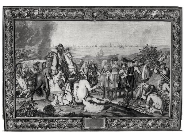 Louis XIV (1638-1715) au siège de Douai, juillet 1667, Atelier des Gobelins - Charles attr. to Le Brun