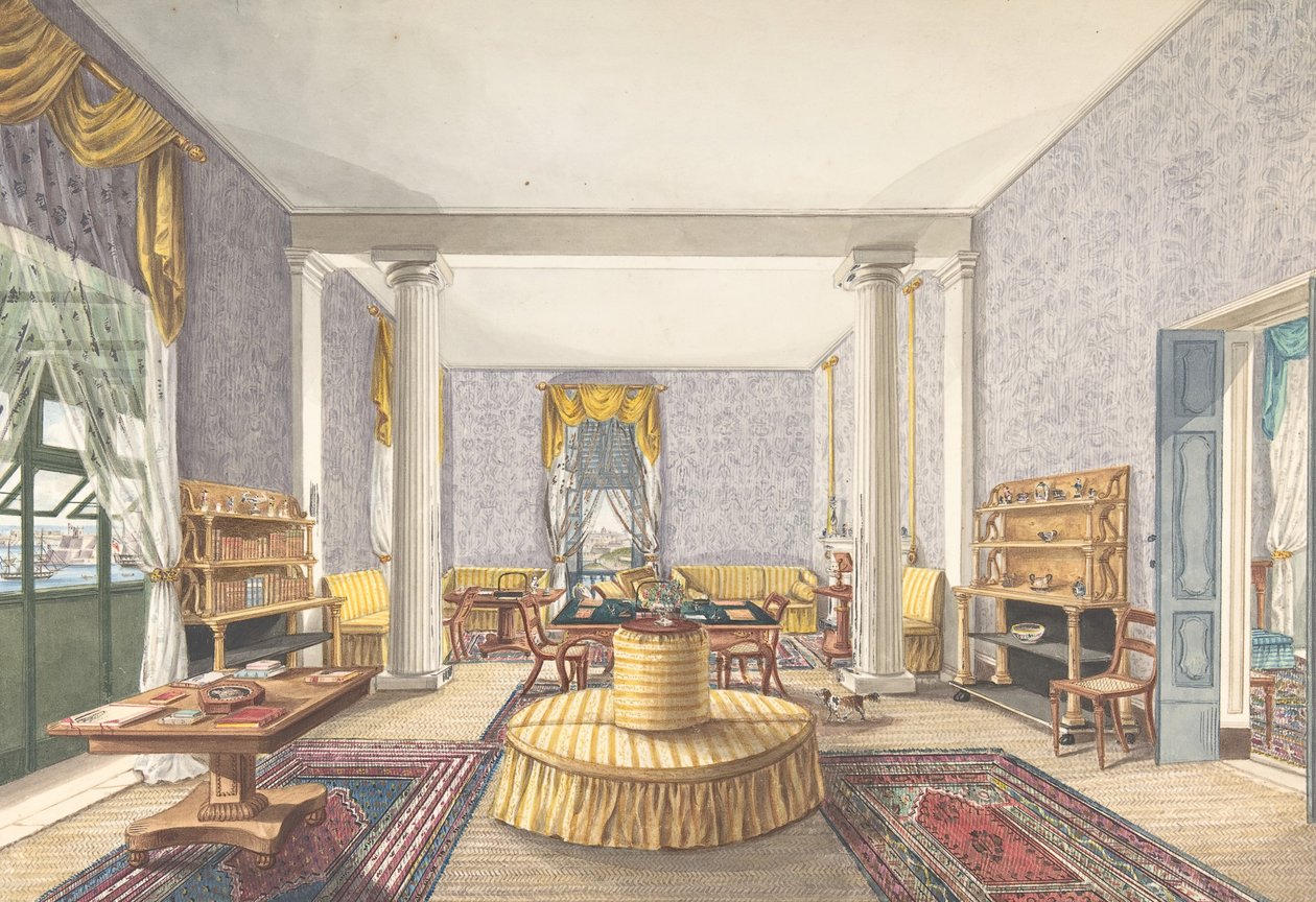 Conception pour intérieur, vers 1830 - Charles de Brocktorff