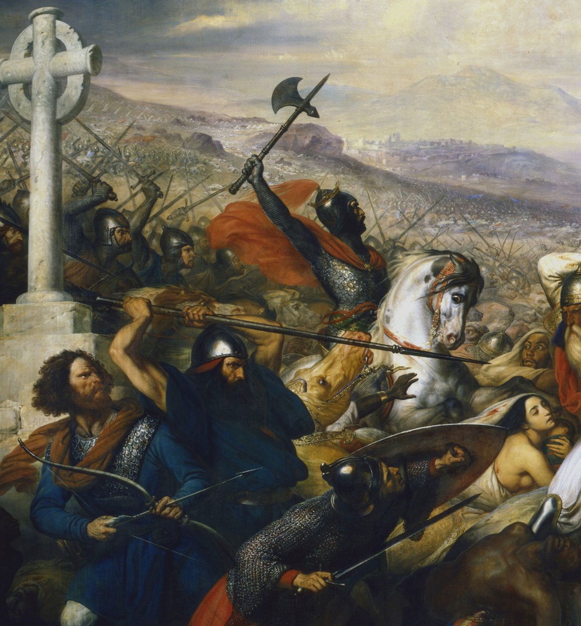 Charles Martel à la bataille de Tours (détail) - Charles de Steuben