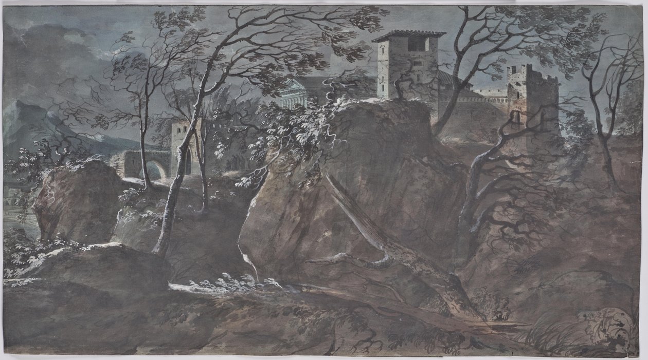 Paysage fluvial antique - Charles de Thomas