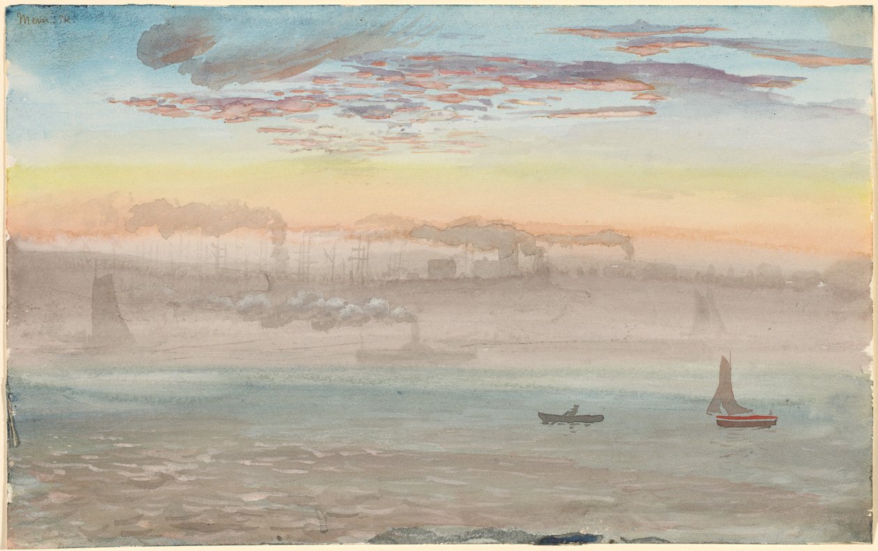 East River, Lever de Soleil - Charles de Wolf Brownell
