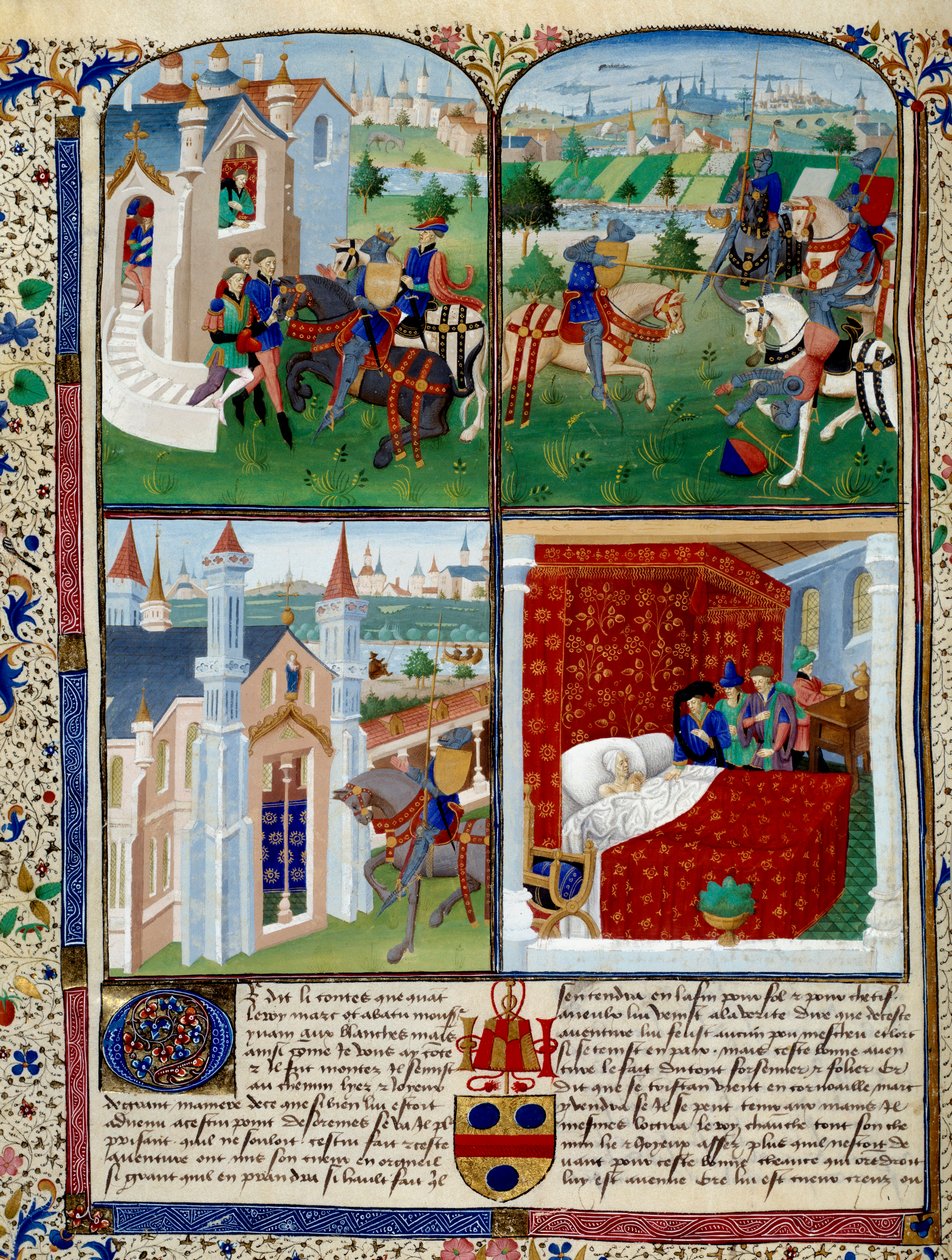 Illustration du roman de Tristan: départ, tournoi et mort - Charles du Maine Master