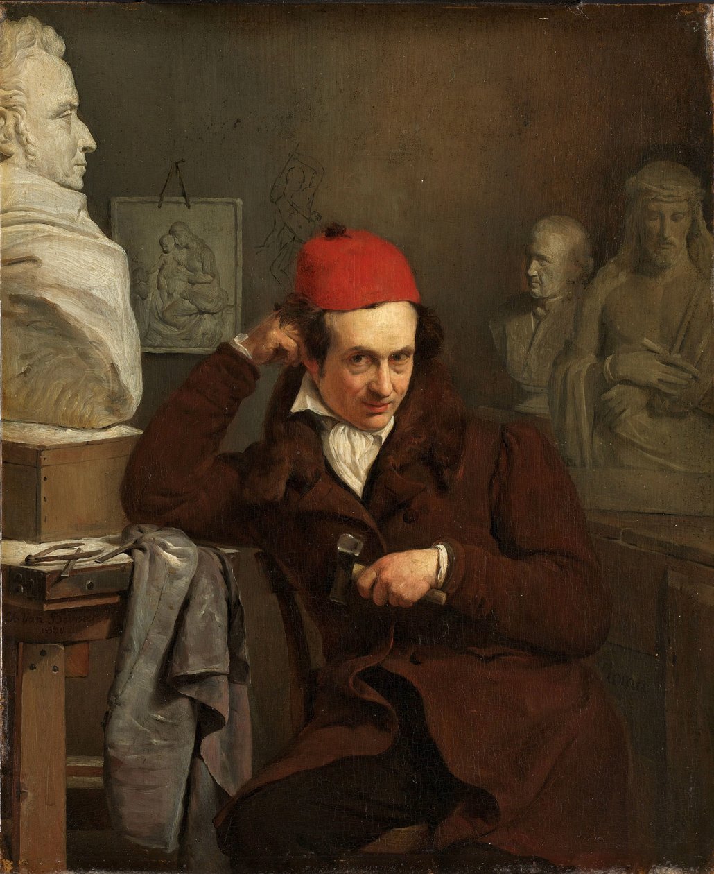 Portrait de Louis Royer (1793-1868), sculpteur - Charles van Beveren