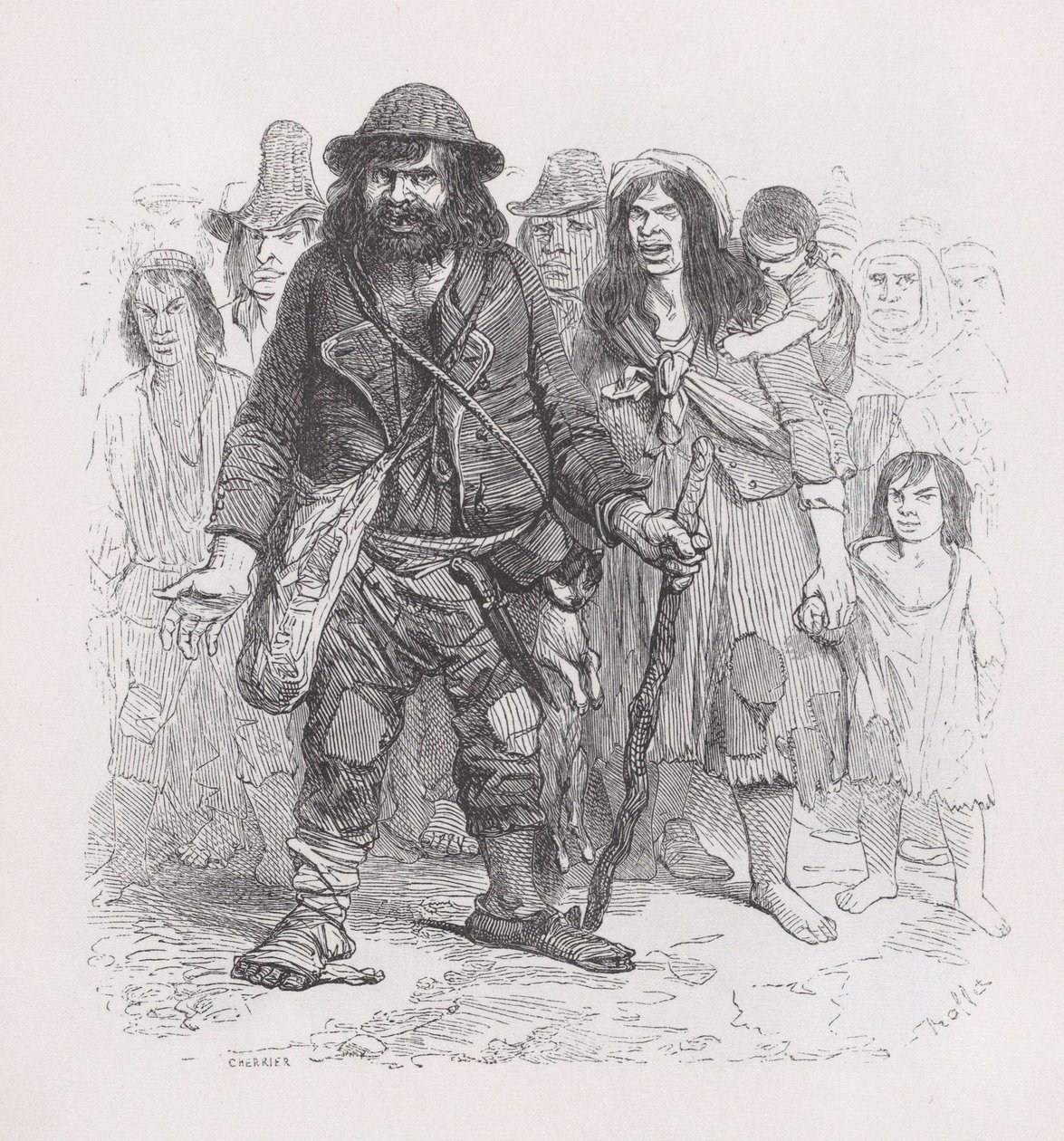 Les Gitans des Œuvres complètes de Béranger, 1836 - Cherrier