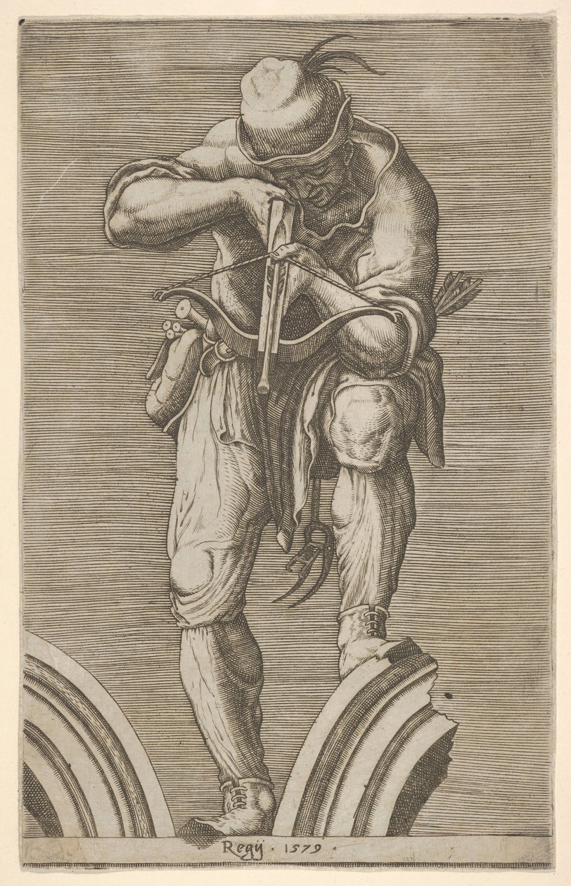 Un homme tirant à l