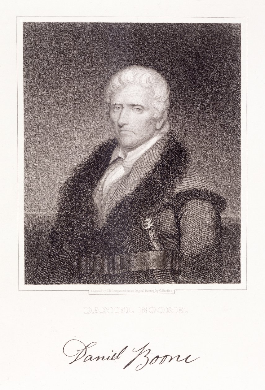 Daniel Boone (1736-1813) gravé par James Barton Longacre - Chester Harding