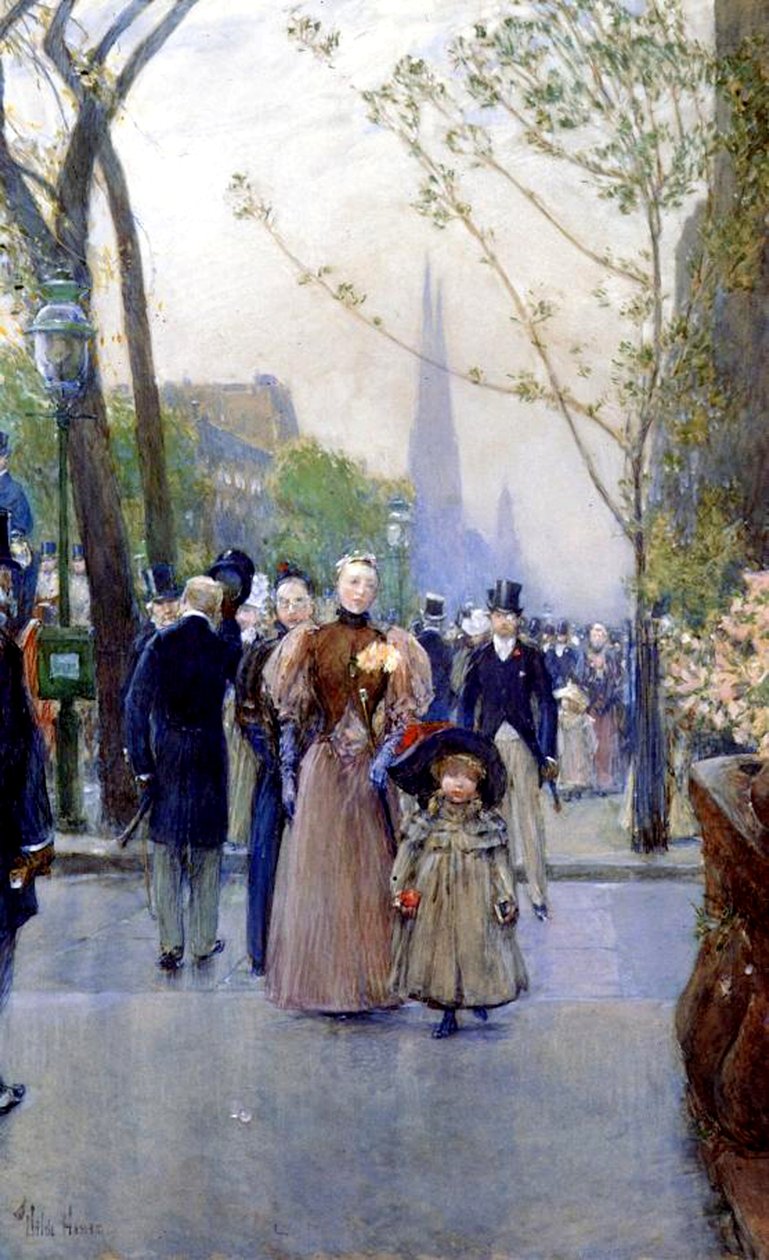 5e Avenue, dimanche - Childe Frederick Hassam