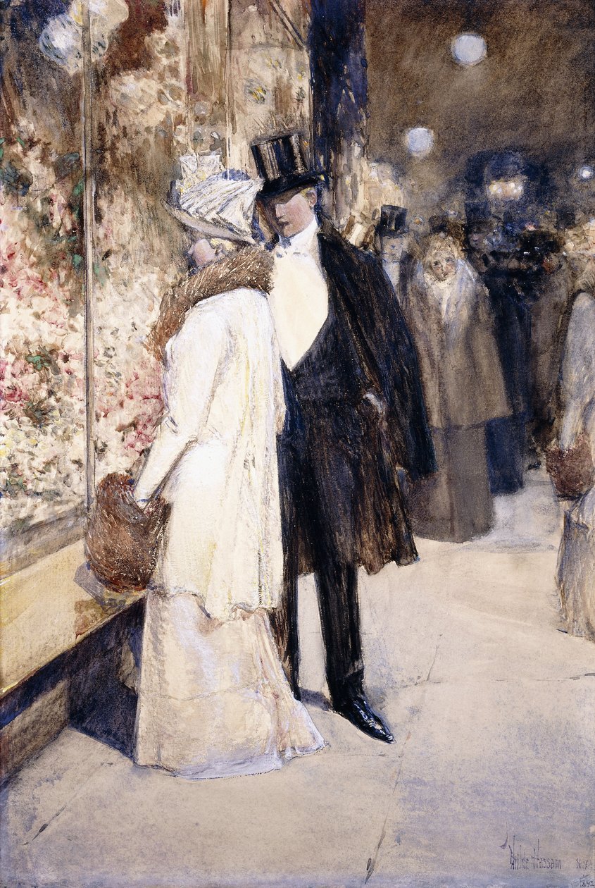 Nocturne du Nouvel An, New York - Childe Frederick Hassam