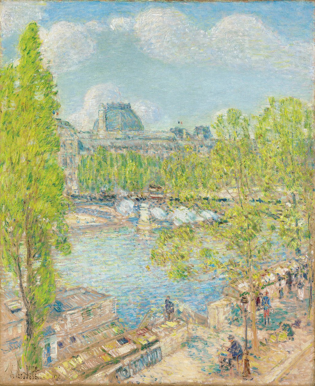 Avril, Quai Voltaire, Paris - Childe Frederick Hassam