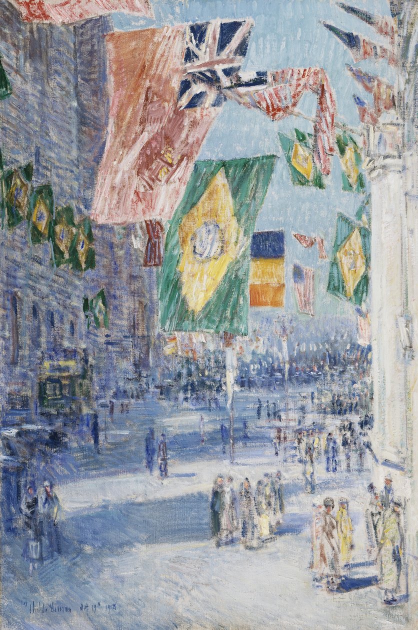 Avenue des Alliés : Brésil, Belgique - Childe Frederick Hassam