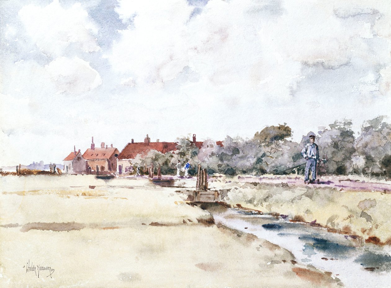 Scène de canal - Childe Frederick Hassam