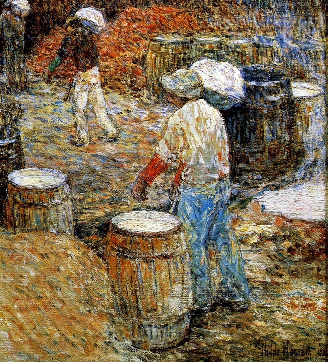 New York, porteurs de hod - Childe Frederick Hassam