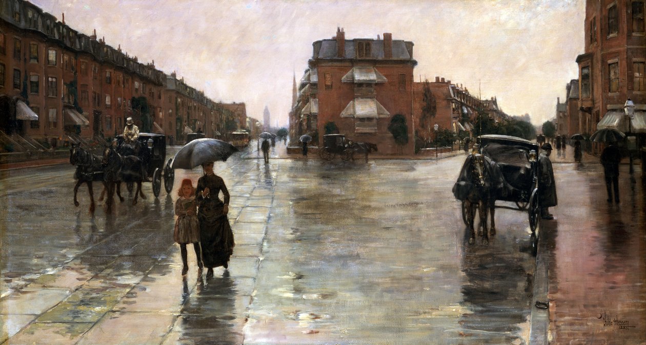 Jour de pluie, Boston - Childe Frederick Hassam