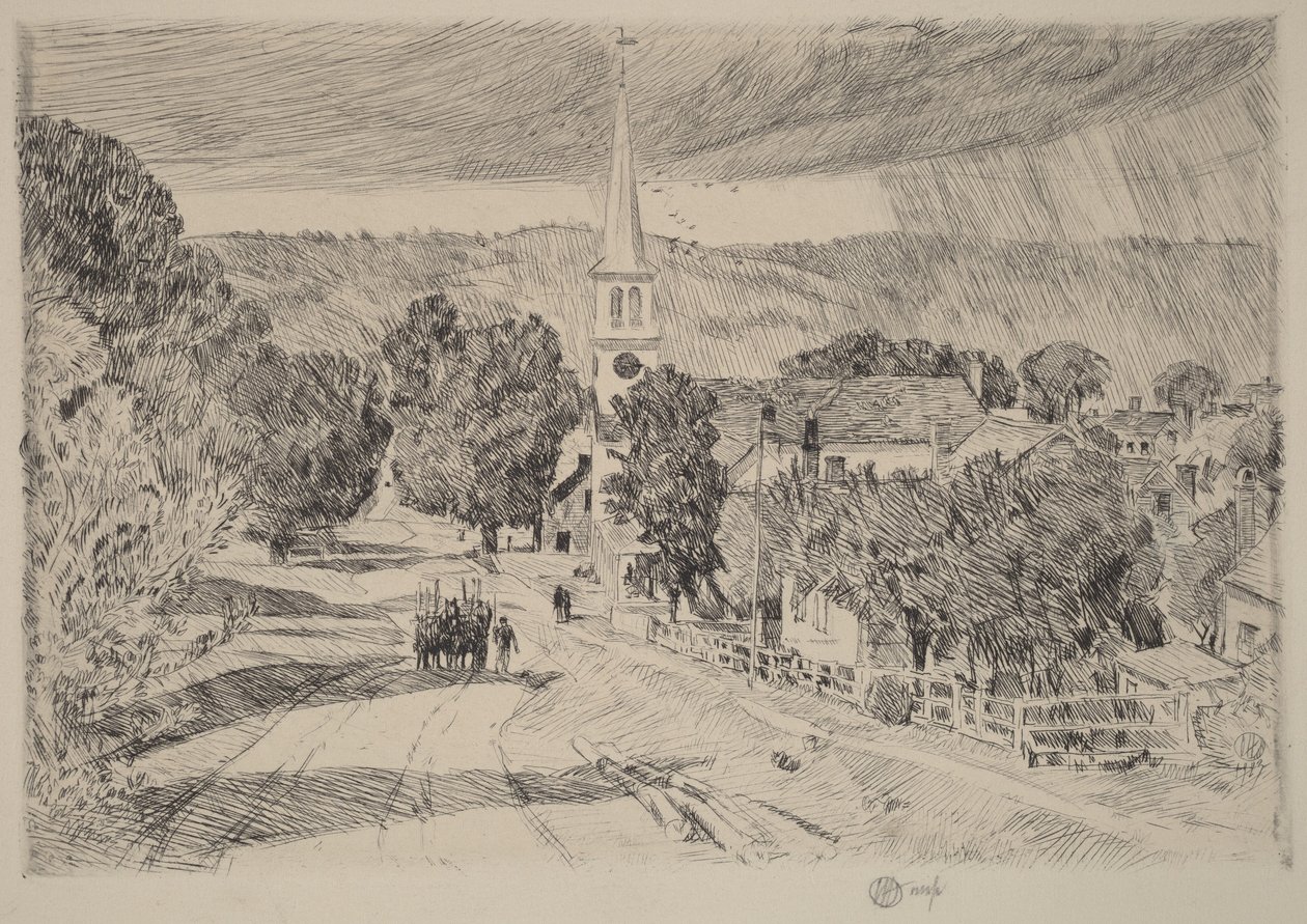 Un village du Vermont - Childe Hassam