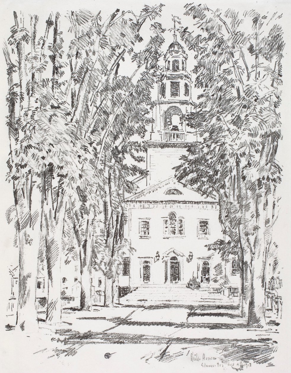 Église coloniale, Gloucester - Childe Hassam