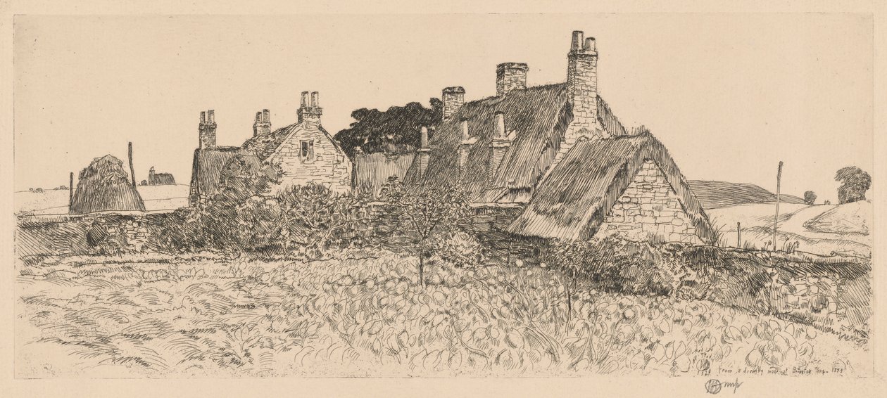 Cottages anglais - Childe Hassam
