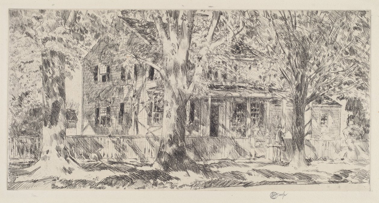 Maison sur la rue principale, Easthampton - Childe Hassam